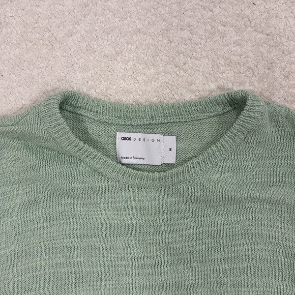 ASOS - Men’s Mint Green Knitted T-shirt (size medium) - Picture 3 of 7